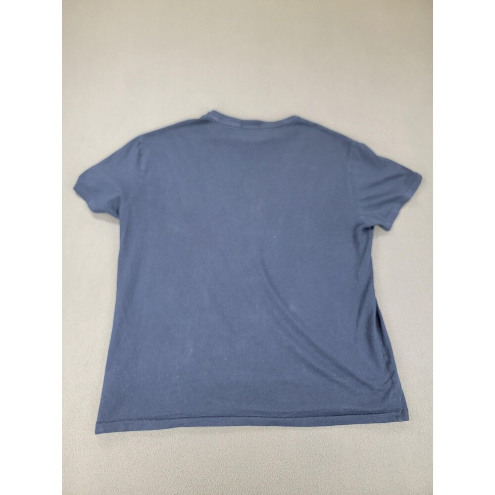 Polo Ralph Lauren Shirt Mens Medium Blue Classic Fit Splatter Spell Out Logo Tee - Picture 8 of 12